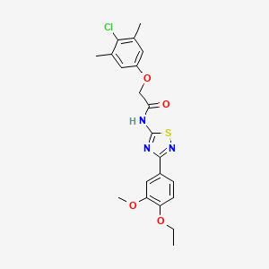 molecular formula C21H22ClN3O4S B11330587 2-(4-chloro-3,5-dimethylphenoxy)-N-[3-(4-ethoxy-3-methoxyphenyl)-1,2,4-thiadiazol-5-yl]acetamide 