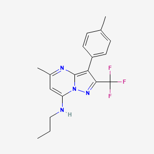 5-methyl-3-(4-methylphenyl)-N-propyl-2-(trifluoromethyl)pyrazolo[1,5-a]pyrimidin-7-amine