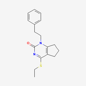 4-(ethylsulfanyl)-1-(2-phenylethyl)-1,5,6,7-tetrahydro-2H-cyclopenta[d]pyrimidin-2-one