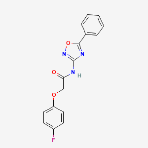 molecular formula C16H12FN3O3 B11330659 2-(4-fluorophenoxy)-N-(5-phenyl-1,2,4-oxadiazol-3-yl)acetamide 