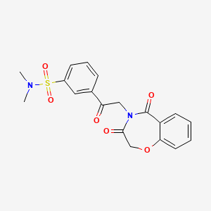 molecular formula C19H18N2O6S B11330667 3-[(3,5-dioxo-2,3-dihydro-1,4-benzoxazepin-4(5H)-yl)acetyl]-N,N-dimethylbenzenesulfonamide 