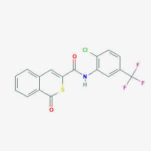 N-[2-chloro-5-(trifluoromethyl)phenyl]-1-oxo-1H-isothiochromene-3-carboxamide