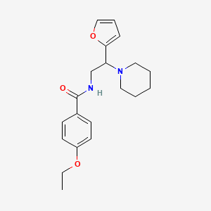 4-ethoxy-N-[2-(furan-2-yl)-2-(piperidin-1-yl)ethyl]benzamide