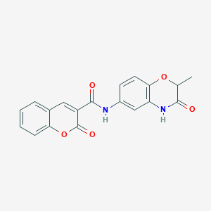 molecular formula C19H14N2O5 B11330708 N-(2-methyl-3-oxo-3,4-dihydro-2H-1,4-benzoxazin-6-yl)-2-oxo-2H-chromene-3-carboxamide 