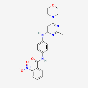 N-(4-((2-methyl-6-morpholinopyrimidin-4-yl)amino)phenyl)-2-nitrobenzamide