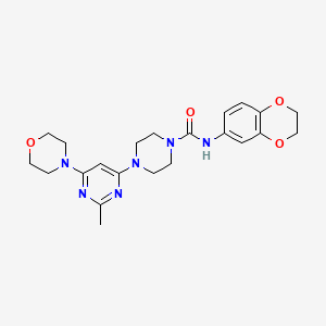 N-(2,3-dihydrobenzo[b][1,4]dioxin-6-yl)-4-(2-methyl-6-morpholinopyrimidin-4-yl)piperazine-1-carboxamide