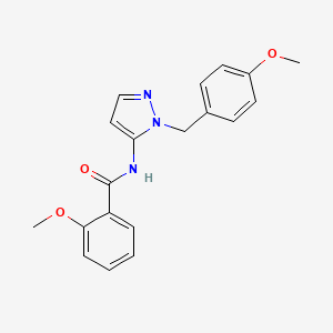 molecular formula C19H19N3O3 B11330769 2-methoxy-N-[1-(4-methoxybenzyl)-1H-pyrazol-5-yl]benzamide 