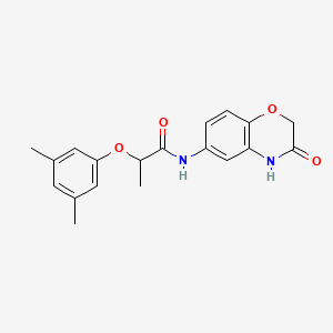 molecular formula C19H20N2O4 B11330792 2-(3,5-dimethylphenoxy)-N-(3-oxo-3,4-dihydro-2H-1,4-benzoxazin-6-yl)propanamide 