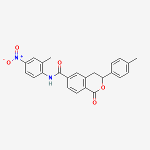 N-(2-methyl-4-nitrophenyl)-3-(4-methylphenyl)-1-oxo-3,4-dihydro-1H-isochromene-6-carboxamide