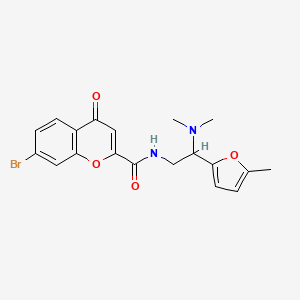 7-bromo-N-[2-(dimethylamino)-2-(5-methylfuran-2-yl)ethyl]-4-oxo-4H-chromene-2-carboxamide