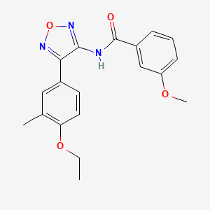 molecular formula C19H19N3O4 B11330821 N-[4-(4-ethoxy-3-methylphenyl)-1,2,5-oxadiazol-3-yl]-3-methoxybenzamide 