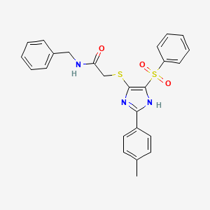 N-benzyl-2-{[2-(4-methylphenyl)-4-(phenylsulfonyl)-1H-imidazol-5-yl]sulfanyl}acetamide