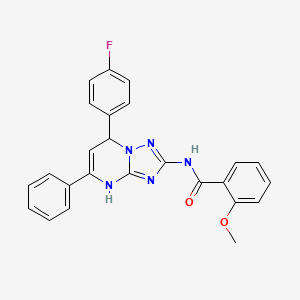 molecular formula C25H20FN5O2 B11330877 N-[7-(4-fluorophenyl)-5-phenyl-3,7-dihydro[1,2,4]triazolo[1,5-a]pyrimidin-2-yl]-2-methoxybenzamide 