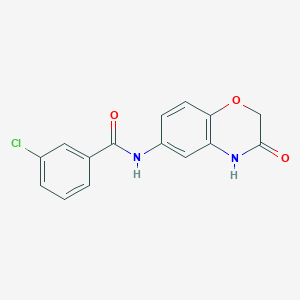 3-chloro-N-(3-oxo-3,4-dihydro-2H-1,4-benzoxazin-6-yl)benzamide