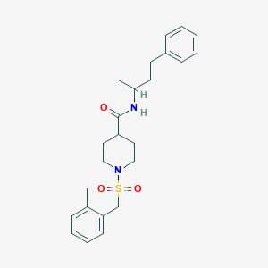 1-[(2-methylbenzyl)sulfonyl]-N-(4-phenylbutan-2-yl)piperidine-4-carboxamide