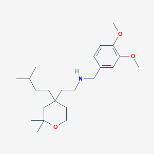 N-(3,4-dimethoxybenzyl)-2-[2,2-dimethyl-4-(3-methylbutyl)tetrahydro-2H-pyran-4-yl]ethanamine