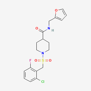 1-[(2-chloro-6-fluorobenzyl)sulfonyl]-N-(furan-2-ylmethyl)piperidine-4-carboxamide