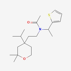 N-[2-(2,2-dimethyl-4-propan-2-yloxan-4-yl)ethyl]-N-(1-thiophen-2-ylethyl)acetamide