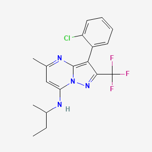 molecular formula C18H18ClF3N4 B11330950 N-(butan-2-yl)-3-(2-chlorophenyl)-5-methyl-2-(trifluoromethyl)pyrazolo[1,5-a]pyrimidin-7-amine 