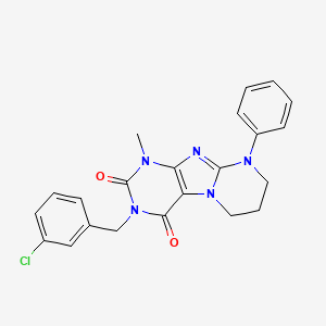 molecular formula C22H20ClN5O2 B11330972 3-[(3-chlorophenyl)methyl]-1-methyl-9-phenyl-7,8-dihydro-6H-purino[7,8-a]pyrimidine-2,4-dione 