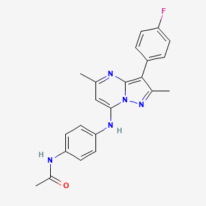 N-(4-{[3-(4-fluorophenyl)-2,5-dimethylpyrazolo[1,5-a]pyrimidin-7-yl]amino}phenyl)acetamide