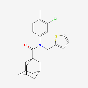 N-(3-Chloro-4-methylphenyl)-N-[(thiophen-2-YL)methyl]adamantane-1-carboxamide