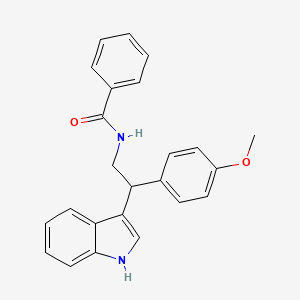 N-[2-(1H-indol-3-yl)-2-(4-methoxyphenyl)ethyl]benzamide