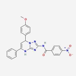 N-[7-(4-methoxyphenyl)-5-phenyl-4,7-dihydro[1,2,4]triazolo[1,5-a]pyrimidin-2-yl]-4-nitrobenzamide