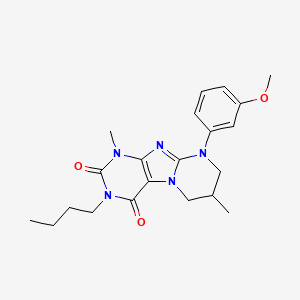 3-butyl-9-(3-methoxyphenyl)-1,7-dimethyl-7,8-dihydro-6H-purino[7,8-a]pyrimidine-2,4-dione