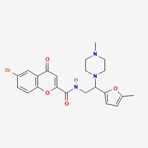 6-bromo-N-[2-(5-methylfuran-2-yl)-2-(4-methylpiperazin-1-yl)ethyl]-4-oxo-4H-chromene-2-carboxamide