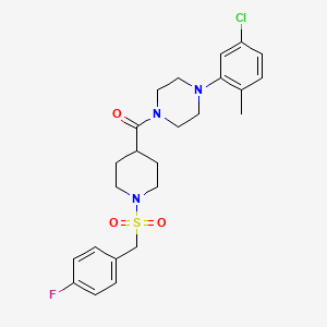 [4-(5-Chloro-2-methylphenyl)piperazin-1-yl]{1-[(4-fluorobenzyl)sulfonyl]piperidin-4-yl}methanone