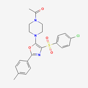 1-(4-{4-[(4-Chlorophenyl)sulfonyl]-2-(4-methylphenyl)-1,3-oxazol-5-yl}piperazin-1-yl)ethanone