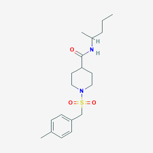 1-[(4-methylbenzyl)sulfonyl]-N-(pentan-2-yl)piperidine-4-carboxamide