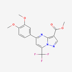 Methyl 5-(3,4-dimethoxyphenyl)-7-(trifluoromethyl)pyrazolo[1,5-a]pyrimidine-3-carboxylate