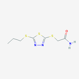 2-{[5-(Propylsulfanyl)-1,3,4-thiadiazol-2-yl]sulfanyl}acetamide