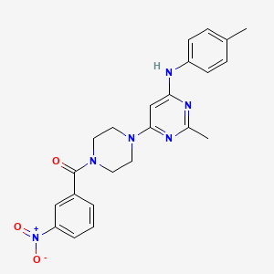 molecular formula C23H24N6O3 B11331101 2-methyl-N-(4-methylphenyl)-6-[4-(3-nitrobenzoyl)piperazin-1-yl]pyrimidin-4-amine 