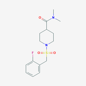 1-[(2-fluorobenzyl)sulfonyl]-N,N-dimethylpiperidine-4-carboxamide