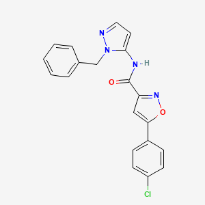 N-(1-benzyl-1H-pyrazol-5-yl)-5-(4-chlorophenyl)-1,2-oxazole-3-carboxamide