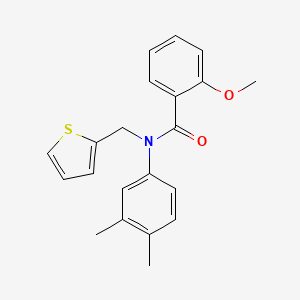 N-(3,4-dimethylphenyl)-2-methoxy-N-(thiophen-2-ylmethyl)benzamide