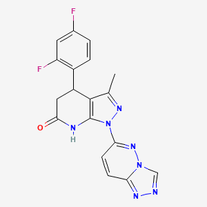 4-(2,4-difluorophenyl)-3-methyl-1-([1,2,4]triazolo[4,3-b]pyridazin-6-yl)-4,5-dihydro-1H-pyrazolo[3,4-b]pyridin-6-ol