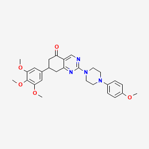 2-[4-(4-methoxyphenyl)piperazin-1-yl]-7-(3,4,5-trimethoxyphenyl)-7,8-dihydroquinazolin-5(6H)-one