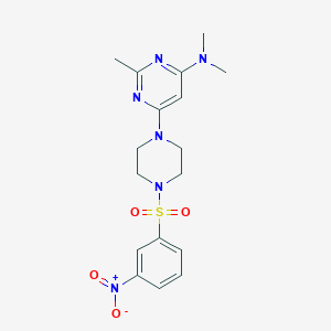 molecular formula C17H22N6O4S B11331173 N,N,2-Trimethyl-6-[4-(3-nitrobenzenesulfonyl)piperazin-1-YL]pyrimidin-4-amine 