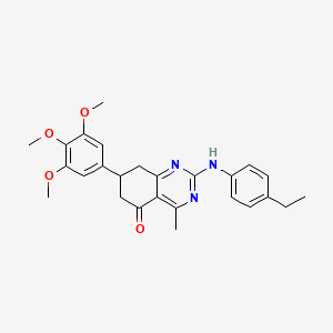 2-[(4-ethylphenyl)amino]-4-methyl-7-(3,4,5-trimethoxyphenyl)-7,8-dihydroquinazolin-5(6H)-one