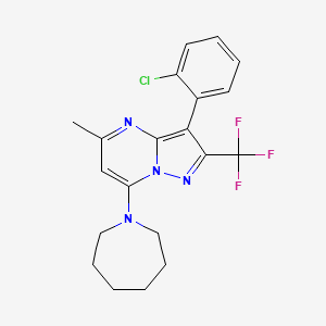 7-(Azepan-1-yl)-3-(2-chlorophenyl)-5-methyl-2-(trifluoromethyl)pyrazolo[1,5-a]pyrimidine