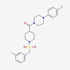 molecular formula C24H30FN3O3S B11331202 [4-(4-Fluorophenyl)piperazin-1-yl]{1-[(3-methylbenzyl)sulfonyl]piperidin-4-yl}methanone 