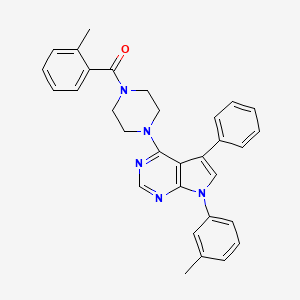 (2-methylphenyl){4-[7-(3-methylphenyl)-5-phenyl-7H-pyrrolo[2,3-d]pyrimidin-4-yl]piperazin-1-yl}methanone