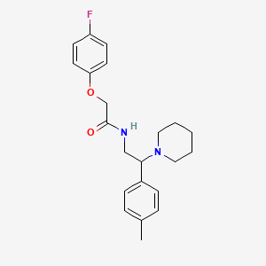 2-(4-fluorophenoxy)-N-[2-(4-methylphenyl)-2-(piperidin-1-yl)ethyl]acetamide