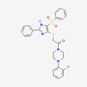 1-[4-(2-fluorophenyl)piperazin-1-yl]-2-{[2-phenyl-4-(phenylsulfonyl)-1H-imidazol-5-yl]sulfanyl}ethanone