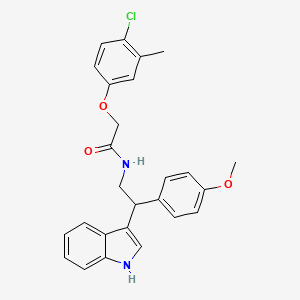 molecular formula C26H25ClN2O3 B11331246 2-(4-chloro-3-methylphenoxy)-N-[2-(1H-indol-3-yl)-2-(4-methoxyphenyl)ethyl]acetamide 