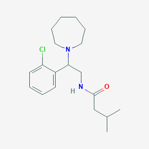 molecular formula C19H29ClN2O B11331257 N-[2-(azepan-1-yl)-2-(2-chlorophenyl)ethyl]-3-methylbutanamide 